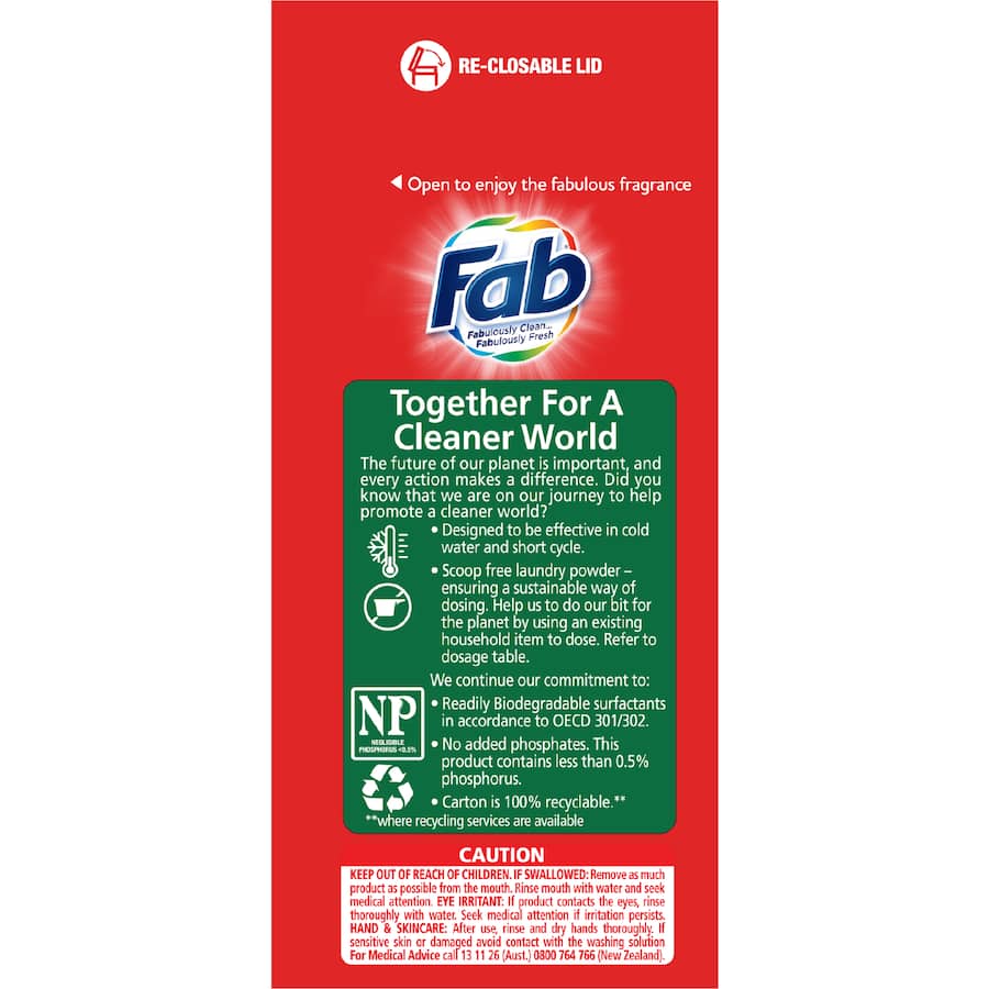 Fab Laundry Powder Fresh Blossoms 1kg