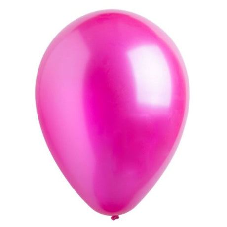 Bulk pack of 200 metallic hot pink latex balloons, each 30cm, perfect for celebrations and decorations.