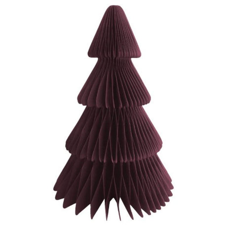 20cm red honeycomb tree decoration made of tissue paper, perfect for vibrant holiday décor and festive celebrations.