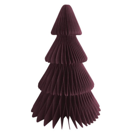 Vibrant 35cm red honeycomb decoration, perfect for festive tree decor and adding holiday charm.