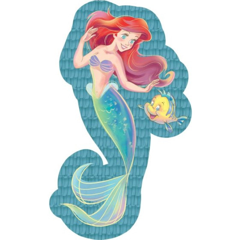 Ariel mini pinata decoration, 17.7cm x 10.4cm, perfect for Little Mermaid-themed parties and under-sea events.