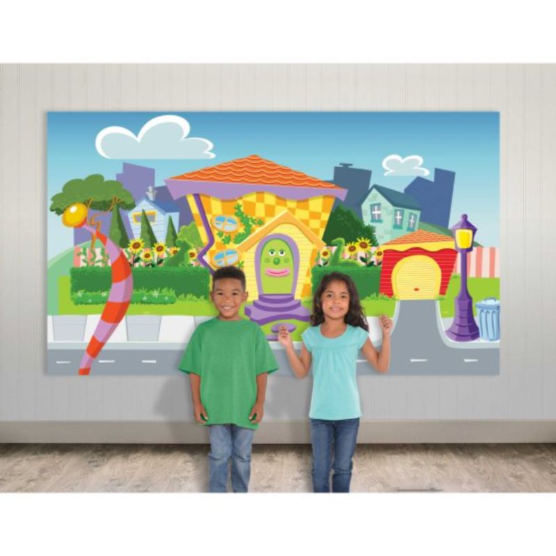 Vibrant scene setter featuring The Wiggles characters, perfect for a child's birthday party backdrop, 165cm x 85cm.