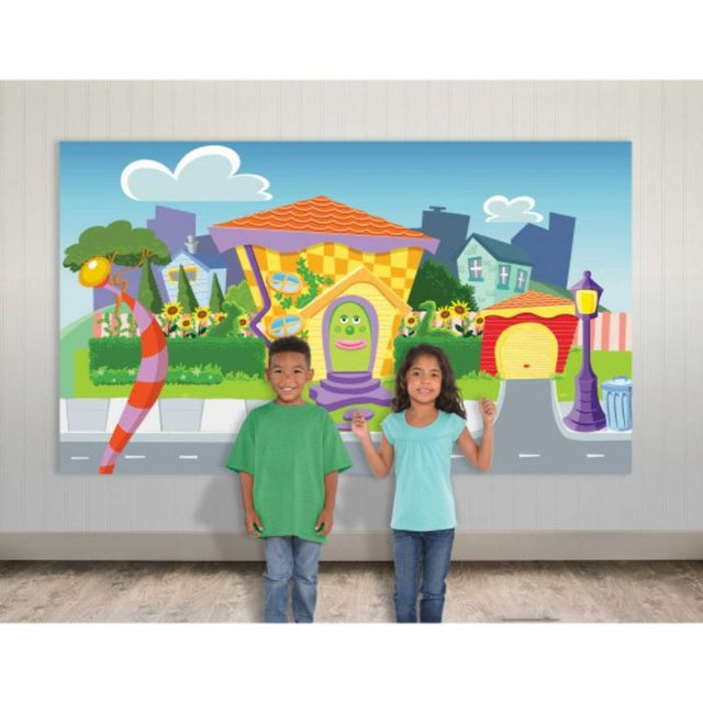 Vibrant scene setter featuring The Wiggles characters, perfect for a child's birthday party backdrop, 165cm x 85cm.