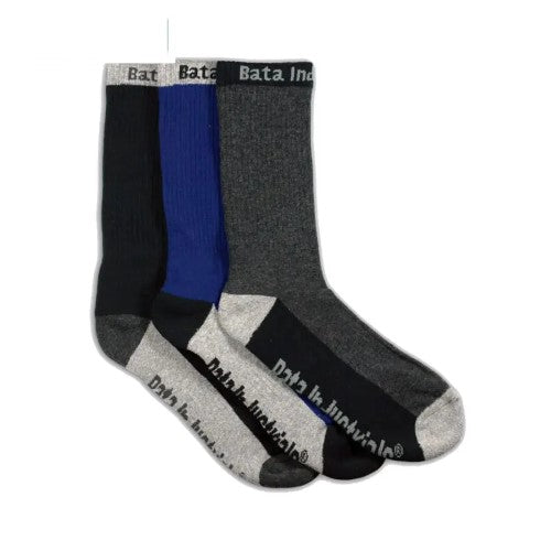 Work Socks - Bata Industrials Dark Colours 3 Pack (Large)