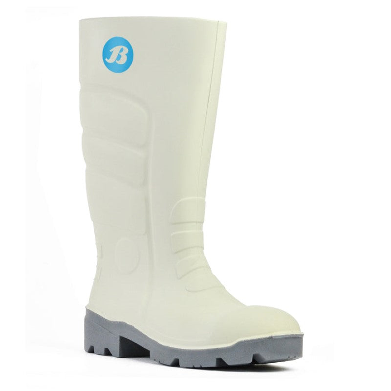 Gumboots - Bata Worklite Safety Toe White (Size: 7)