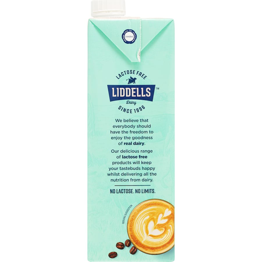 Liddells Milk Lactose Free Low Fat 1L