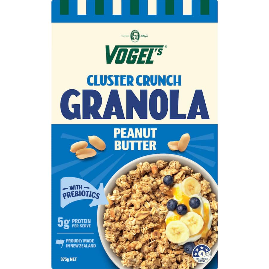 Vogels Cluster Crunch Granola Peanut Butter 375g