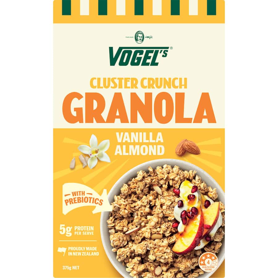 Vogels Cluster Crunch Granola Vanilla Almond 375g