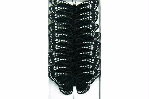 Feather Monarch Butterfly Black x 12