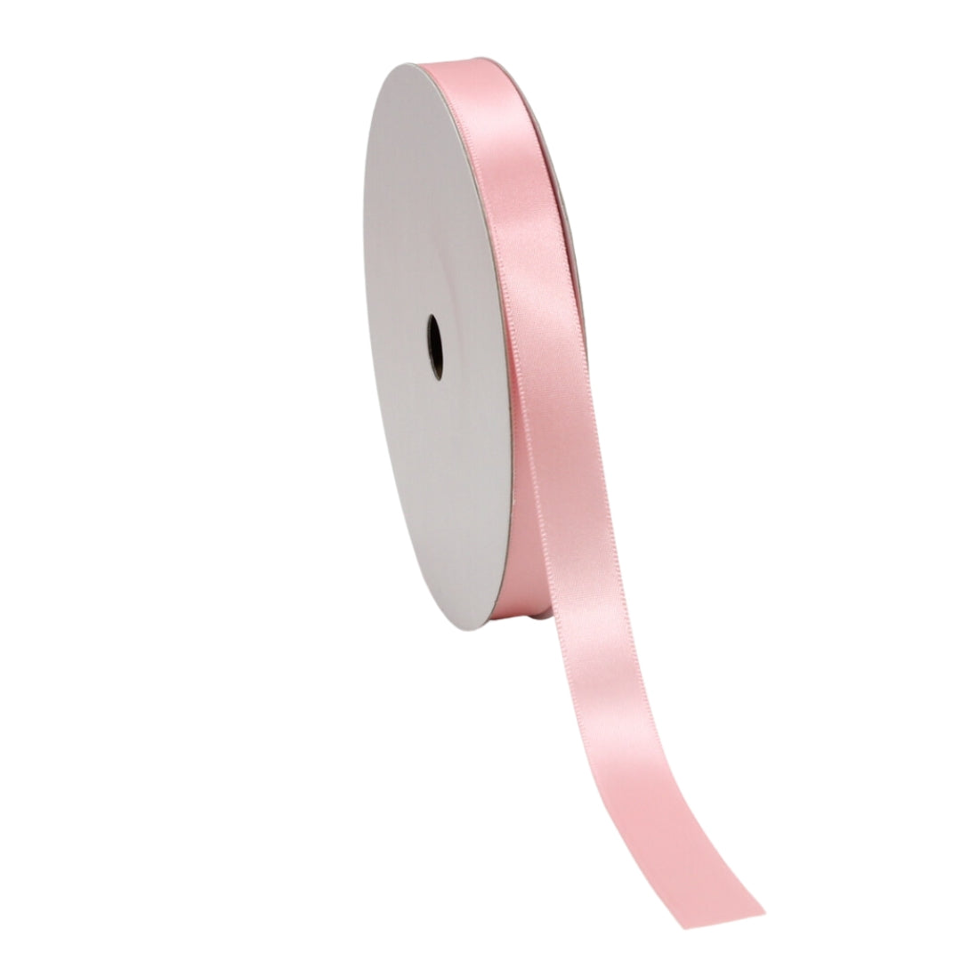 FD Satin Single Face Ribbon in Dusty Rose 15mm x 50m