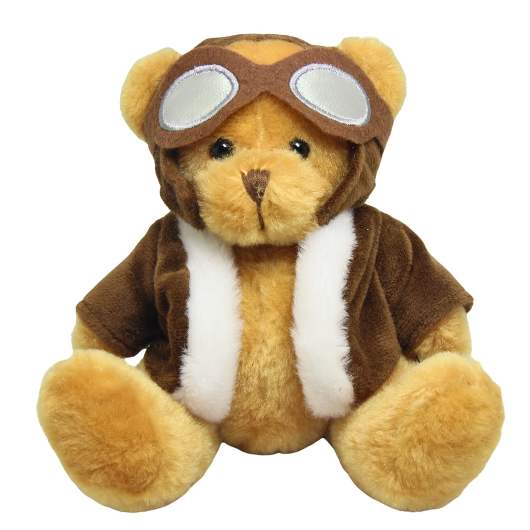 Soft Plush Toy - Pilot Bear with Jacket and Goggles