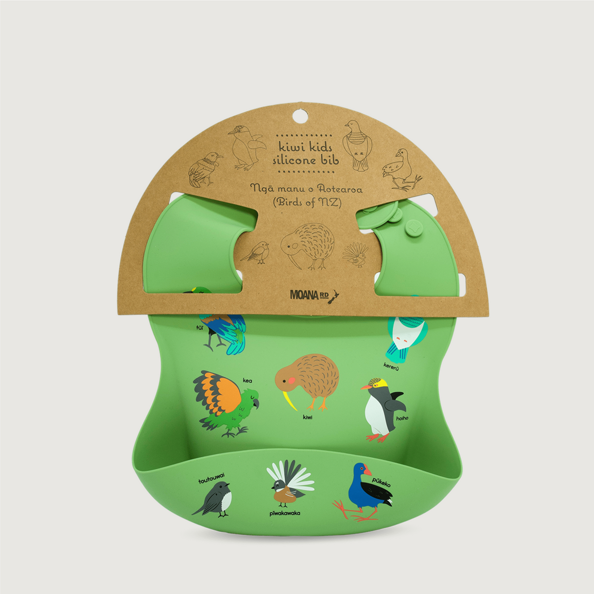 Moana Road - Silicone Bib - NZ Birds - 2 units