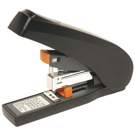 Marbig Lowforce Heavy Duty Stapler in black, staples up to 100 sheets with low force technology for easy use.