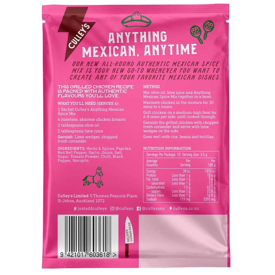 Culley's Mexikai Spice Mix Make Anything Mexican 35g