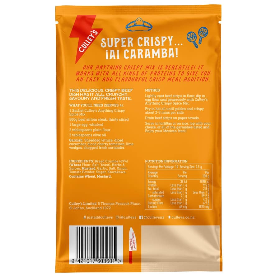 Culley's Mexikai Spice Mix Make Anything Crispy 35g