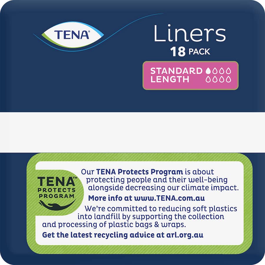 Tena Liners Standard Length 18pack