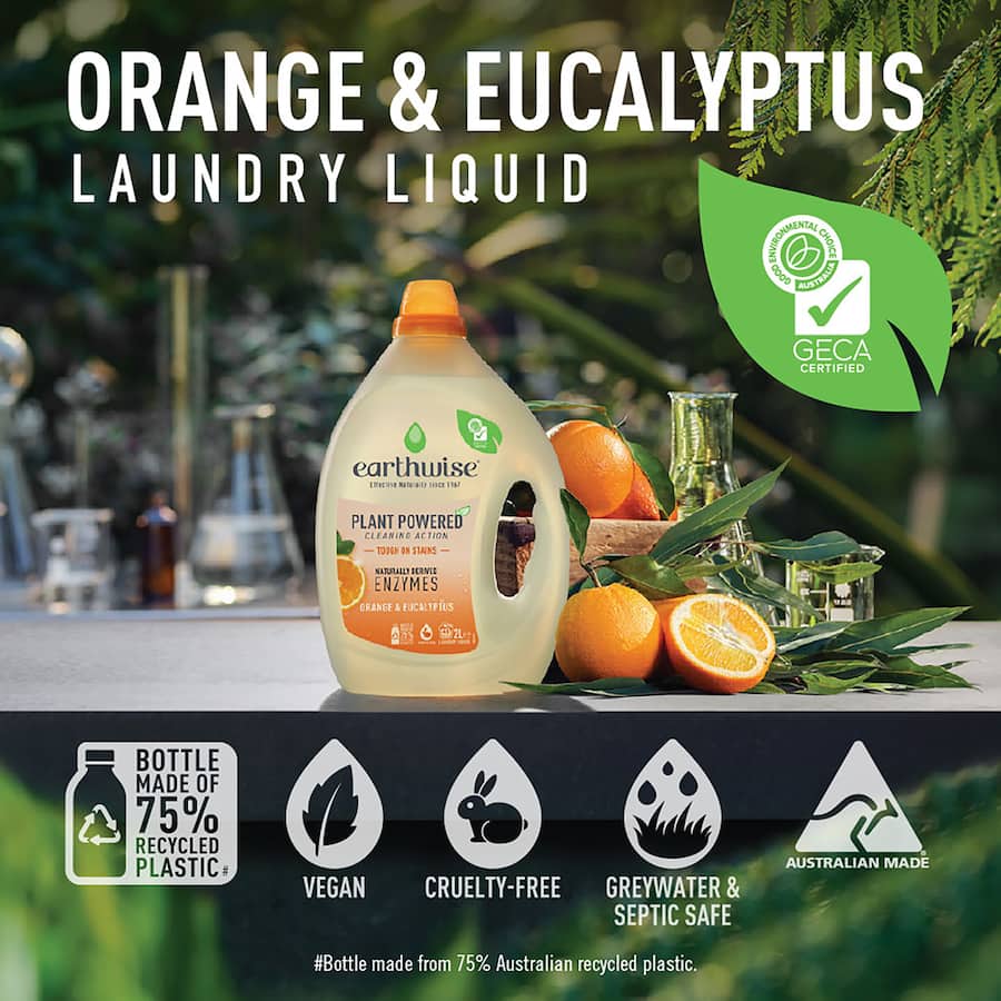 Earthwise Laundry Liquid Orange & Eucalyptus 2L