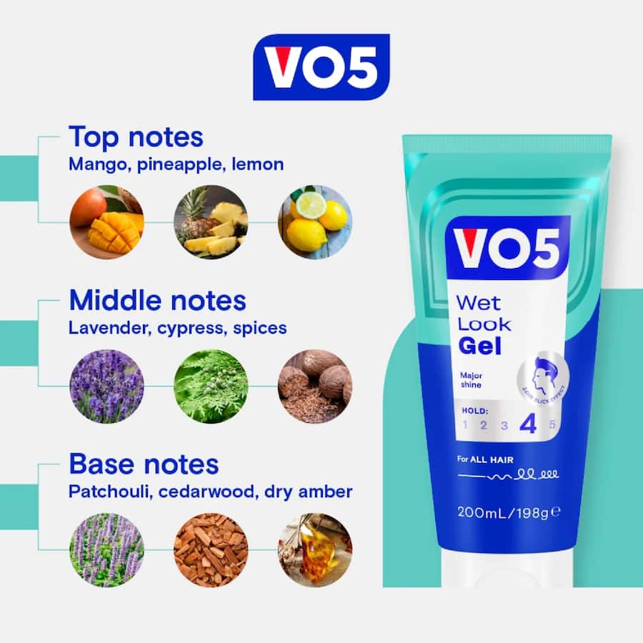 Vo5 Hair Gel Wet Look 200mL
