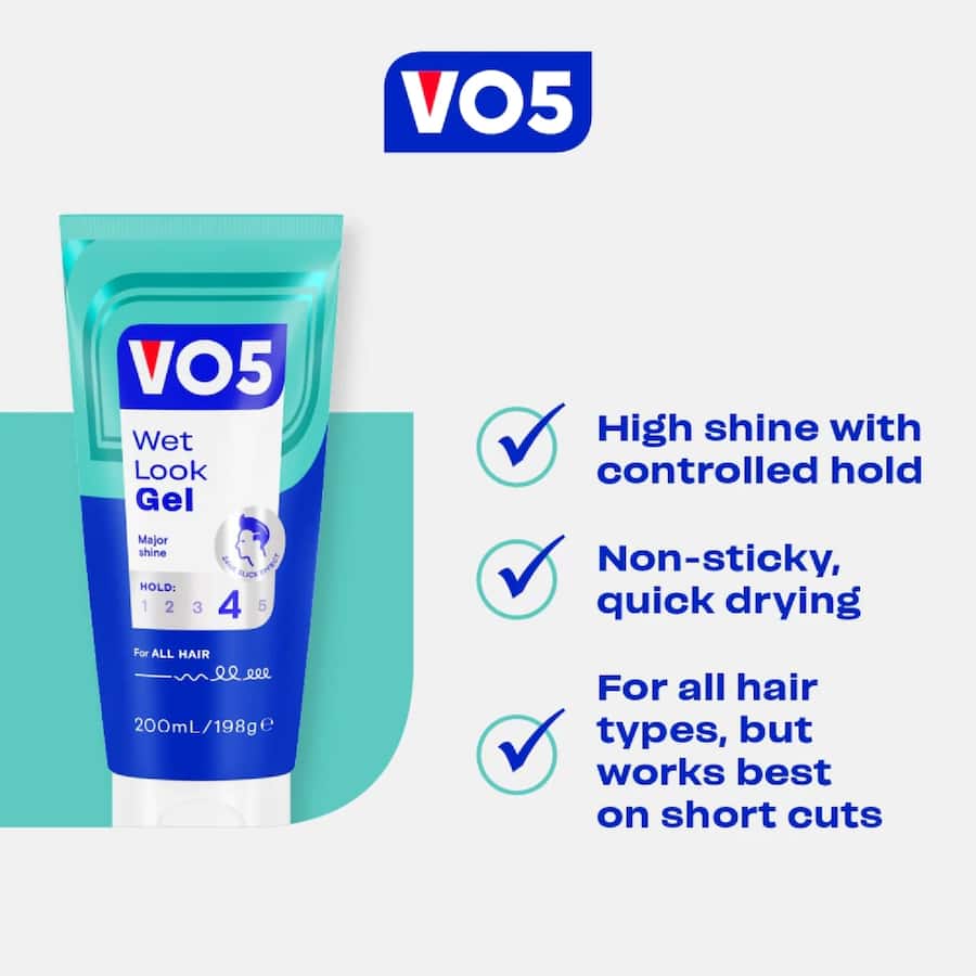 Vo5 Hair Gel Wet Look 200mL