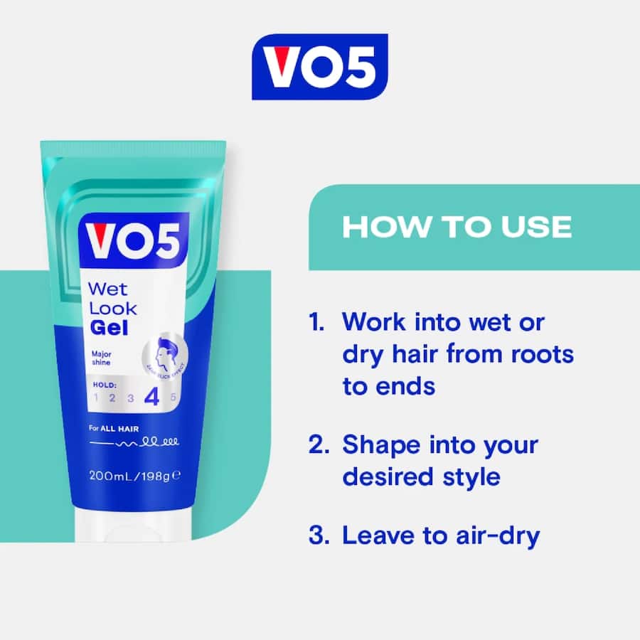 Vo5 Hair Gel Wet Look 200mL