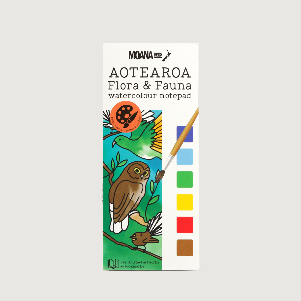 Moana Road - Watercolour Notebook - Aotearoa / Flora & Fauna - Pack of 6