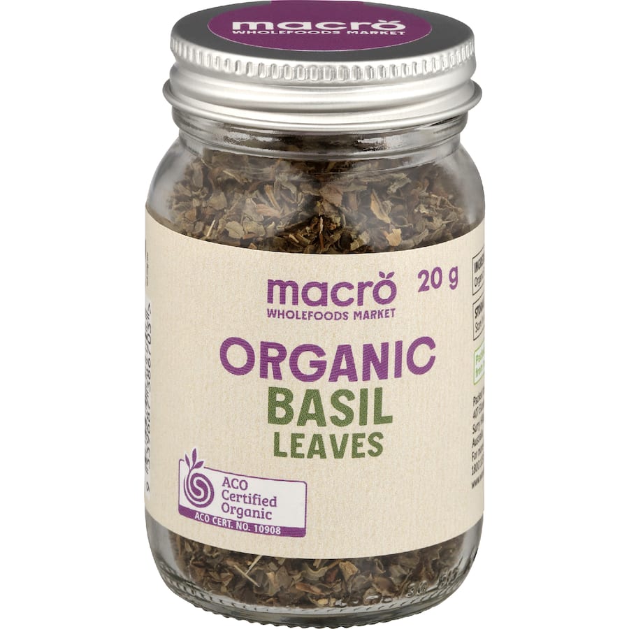 Macro Organic Basil Leaves 20g