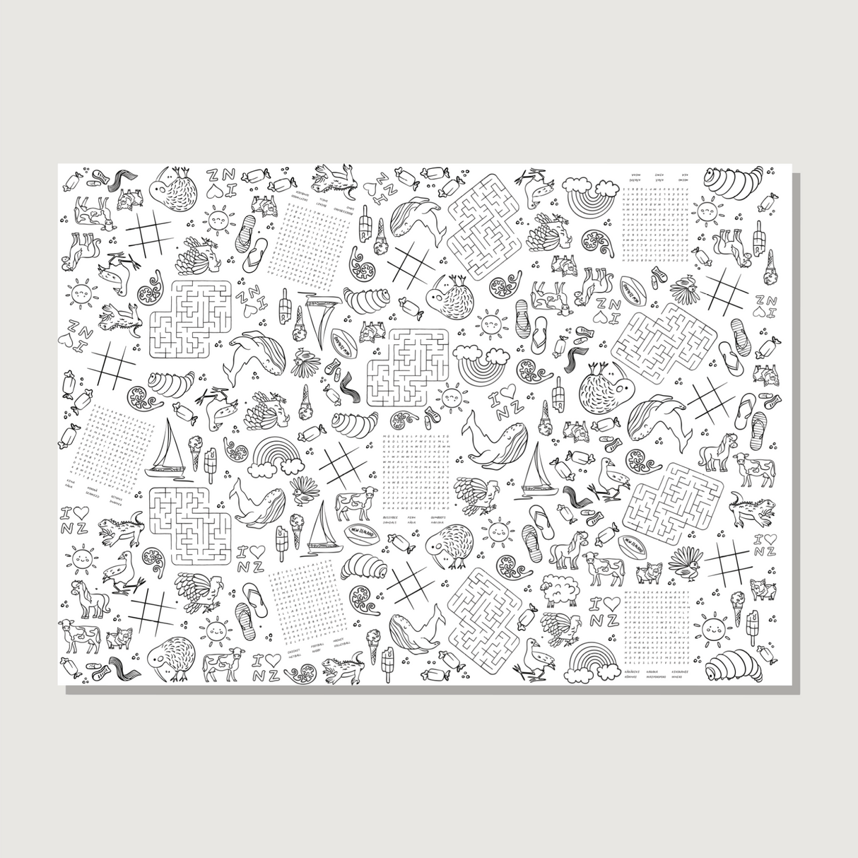 Moana Road - Colour-In Tablecloth - 2 units