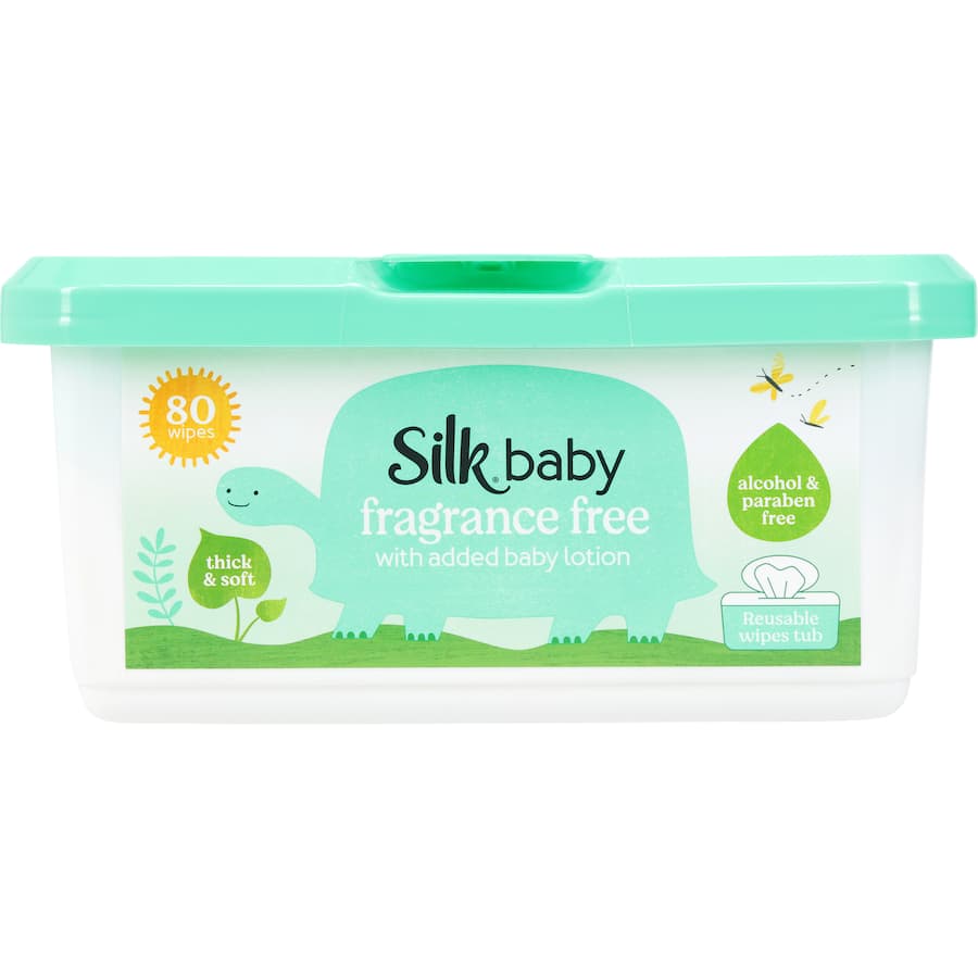Silk Baby Wipes Fragrance Free 80pack
