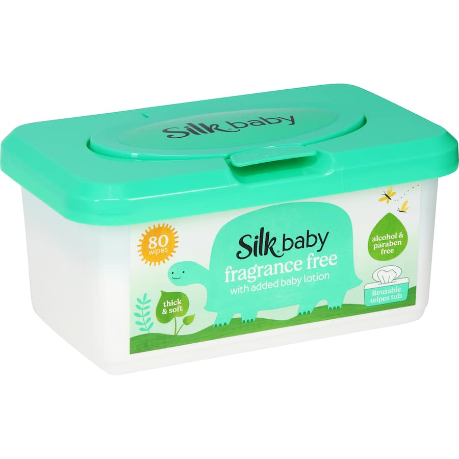 Silk Baby Wipes Fragrance Free 80pack