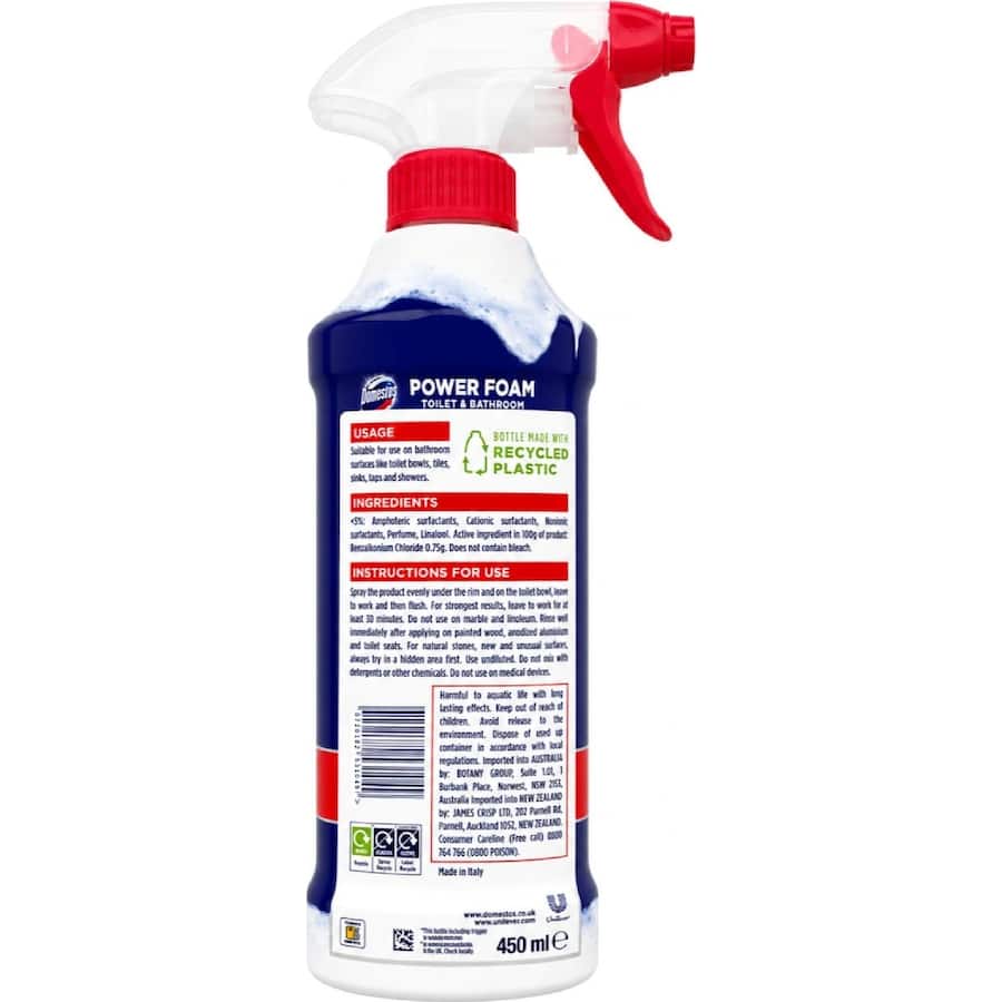 Domestos Power Foam Disinfectant Toilet & Bathroom Arctic Fresh 450mL