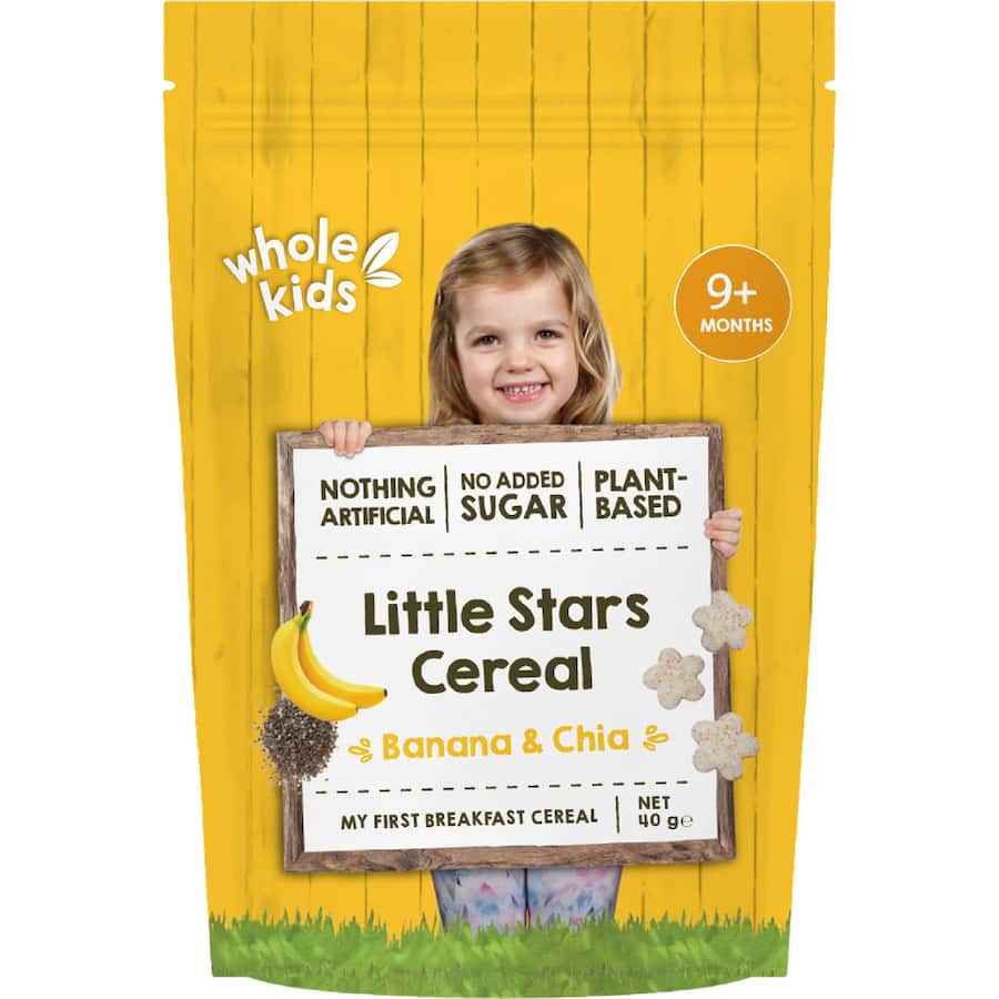 Whole Kids Little Stars Baby Food Cereal Banana & Chia 40g