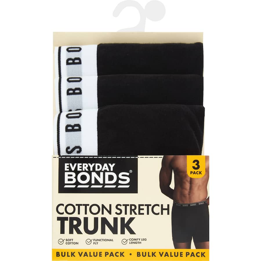 Bonds Men's Everyday Trunks Cotton Stretch L 3pack