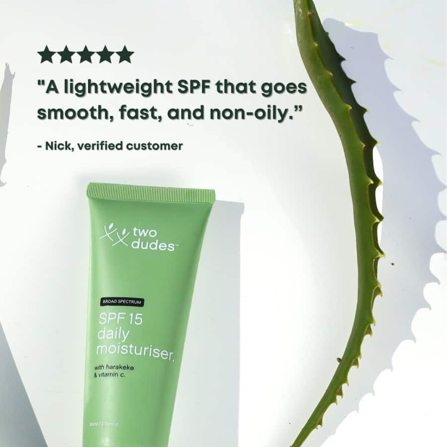 Two Dudes Facial Moisturiser Spf15 With Harakeke & Vitamin C 75mL