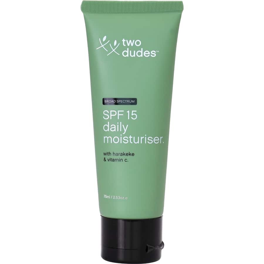 Two Dudes Facial Moisturiser Spf15 With Harakeke & Vitamin C 75mL