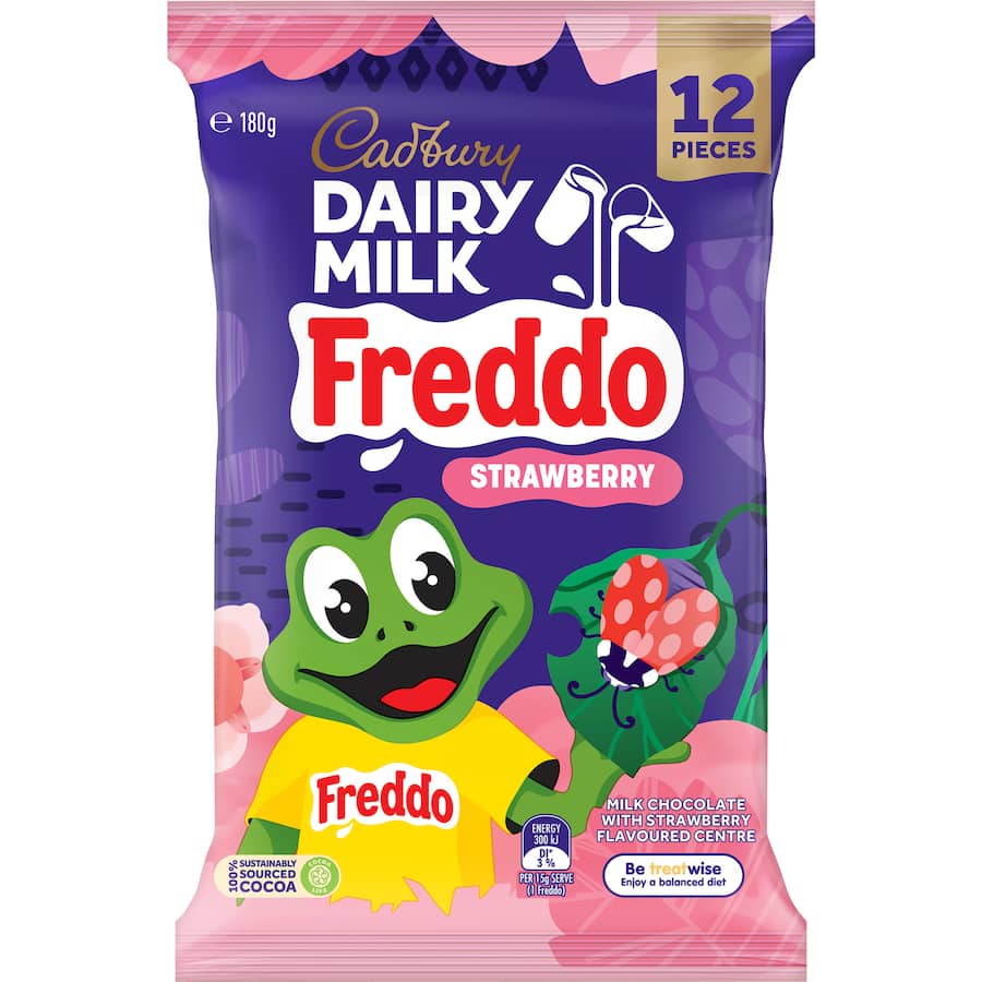 Cadbury Chocolate Sharepack Freddo Strawberry Bag 180g