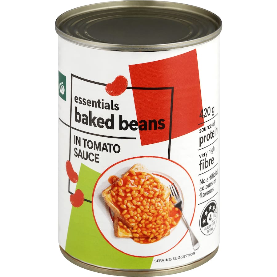 Woolworths Essentials Baked Beans - 420g