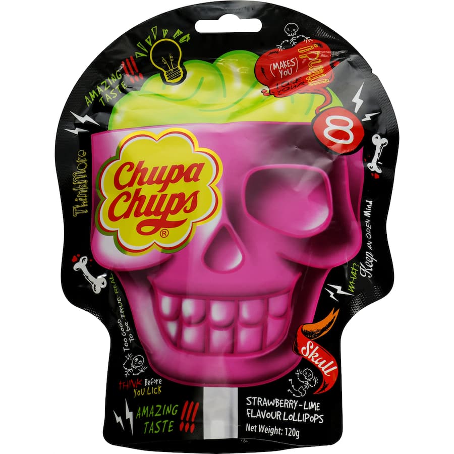 Chupa Chups Lollipops Skull 8 Share Pack Bag 120g