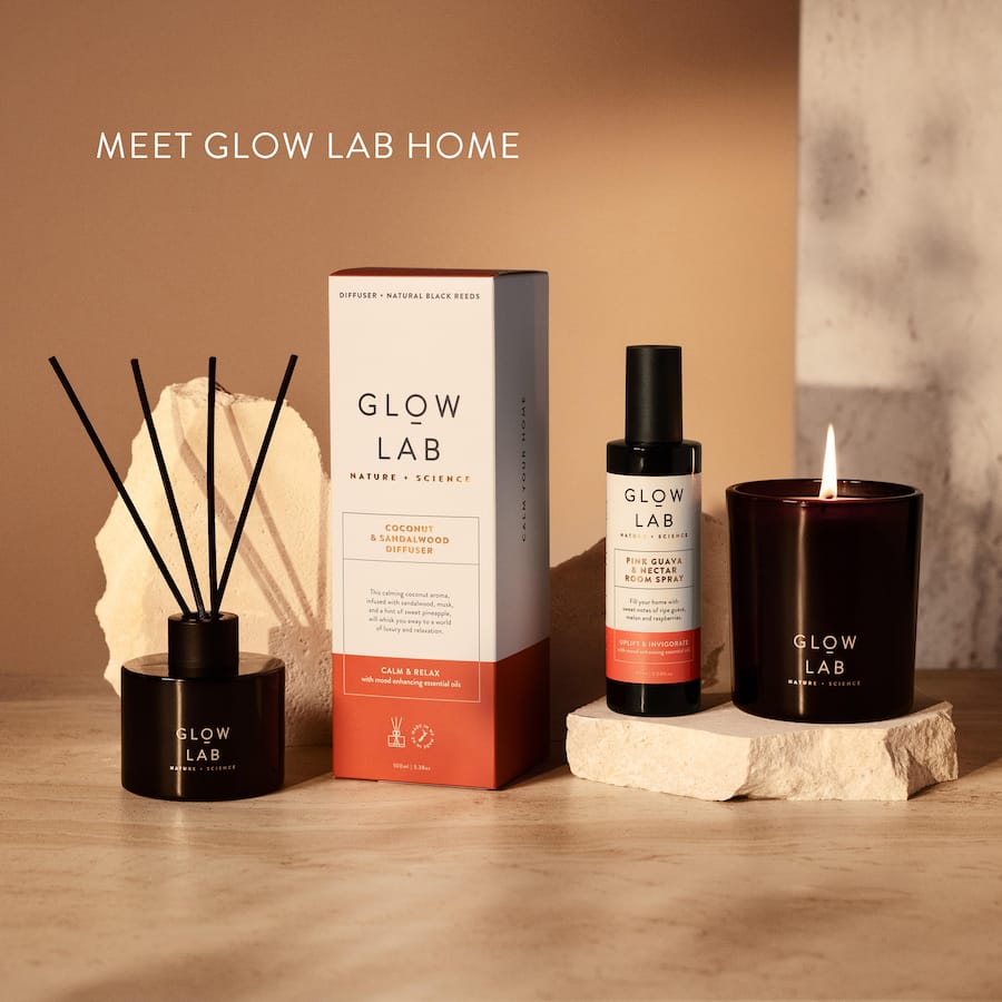 Glow Lab Natural Soy Candle White Lotus & Amber 270g
