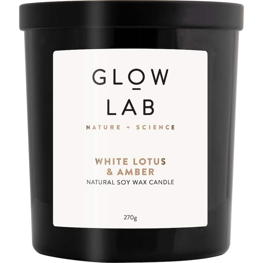 Glow Lab Natural Soy Candle White Lotus & Amber 270g