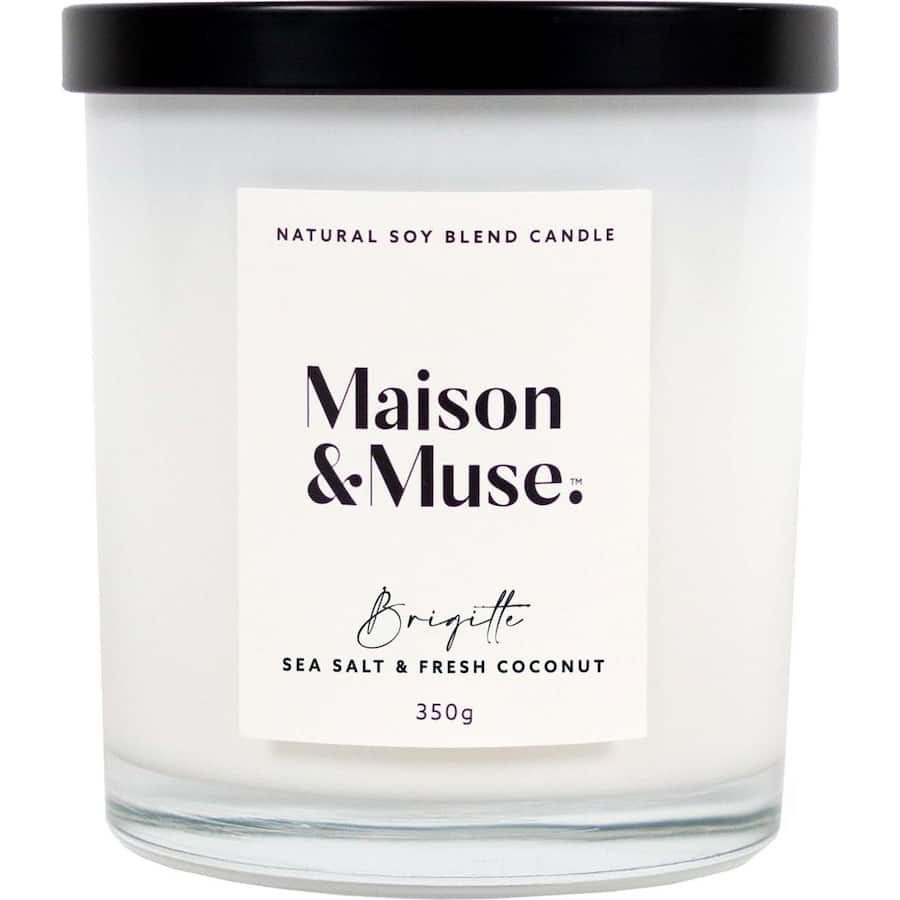 Maison & Muse Natural Soy Candle Sea Salt & Fresh Coconut 350g
