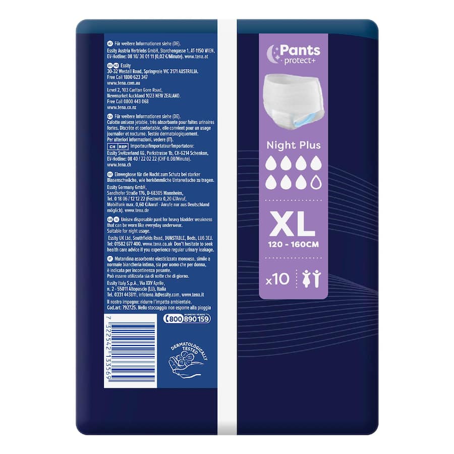 Tena Pants Plus Night Xl - 10pack