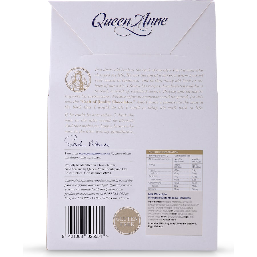 Queen Anne Marshmallow Fish Bites Pineapple 170g