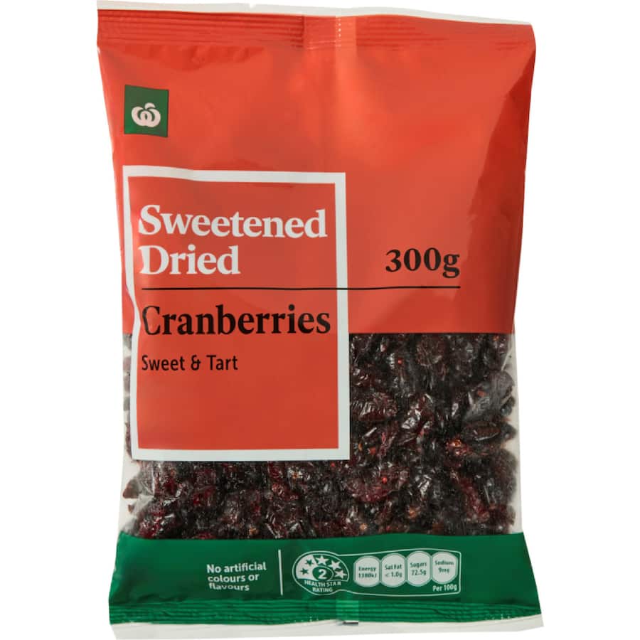 Woolworths Dried Cranberry Bag 300g