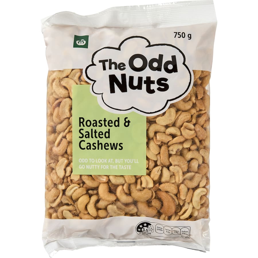 Odd Nut Cashews Roasted & Salted Bag 750g