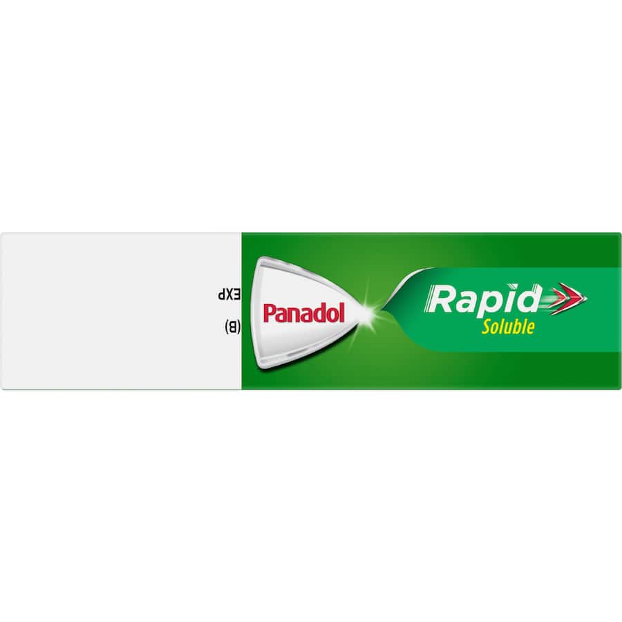 Panadol Rapid Soluble Effervescent Tablets Lemon Flavour 16 pack 500mg