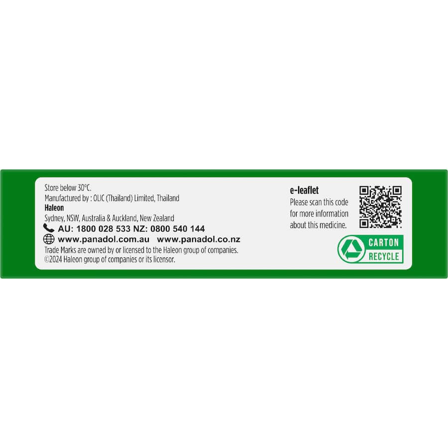 Panadol Rapid Soluble Effervescent Tablets Lemon Flavour 16 pack 500mg