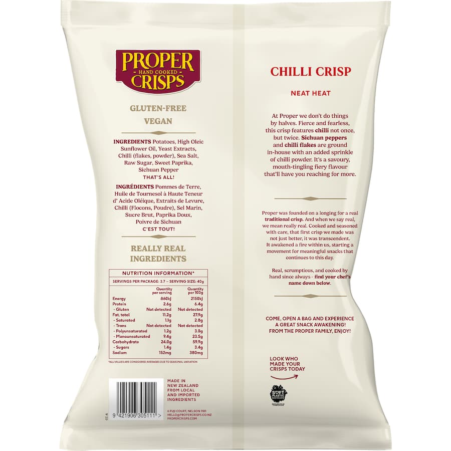 Proper Crisps Chips Chilli 150g