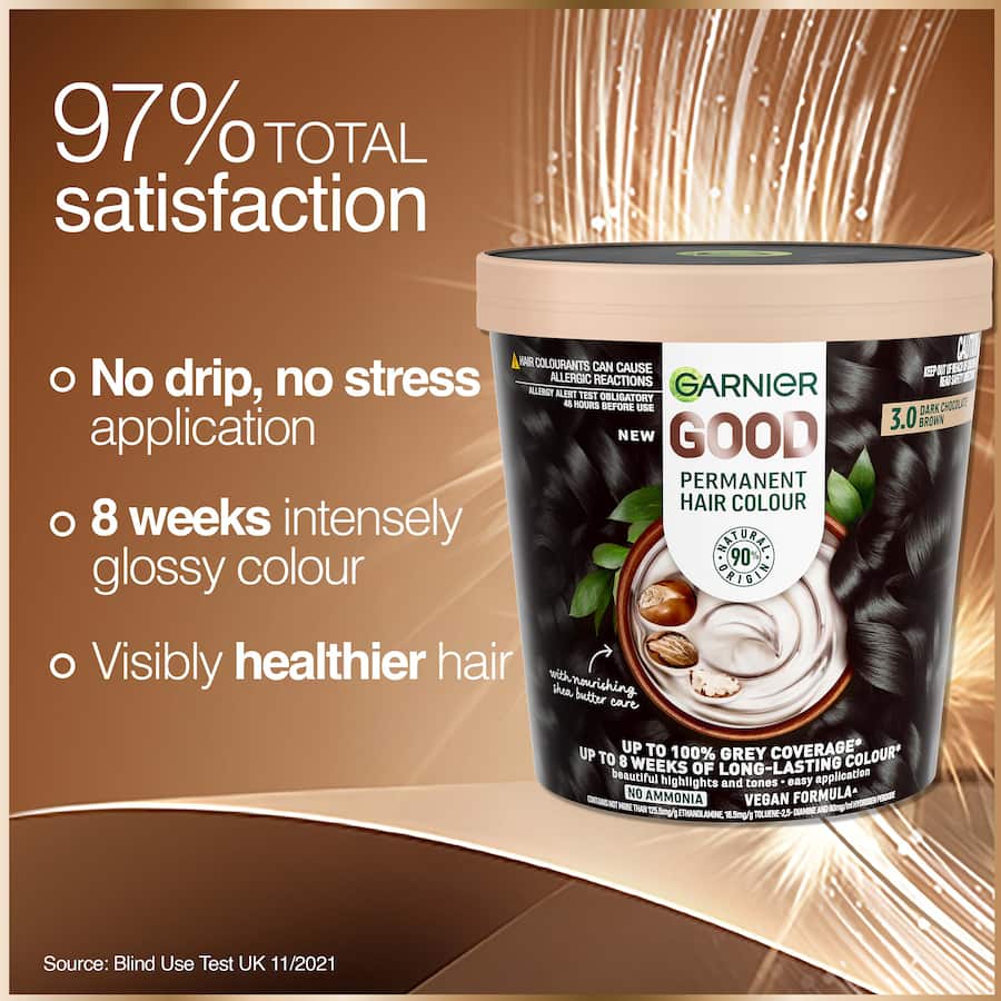 Garnier Good Hair Colour Dark Chocolate Brown 3.0 217g