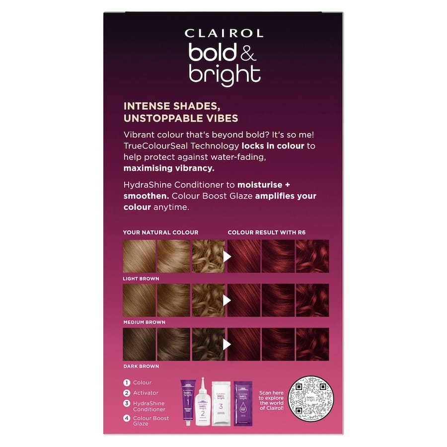 Clairol Bold & Bright Hair Colour Intense Cherry R6 1pack