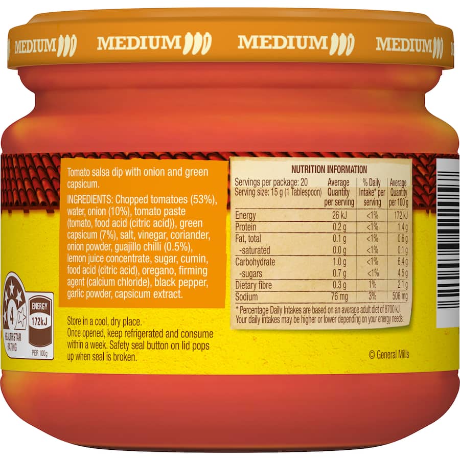 Old El Paso Dip Chunky Salsa Medium 312g